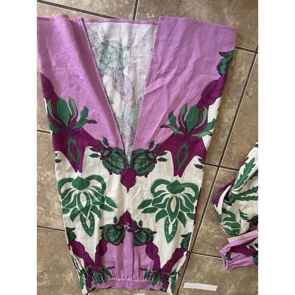 Caroline Constas Top Blouse Skirt Set 2 Piece Matching NWT Purple Floral XS - Picture 12 of 12